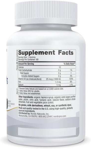 Vitamin D3 Gummies - 60 Gummies 1000IU
