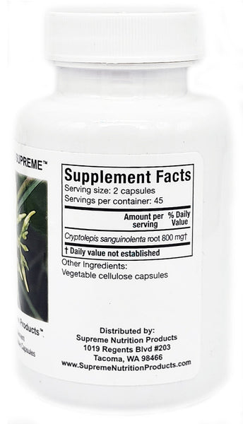 Cryptolepis Supreme - 400mg - 90 Vegetable Capsules