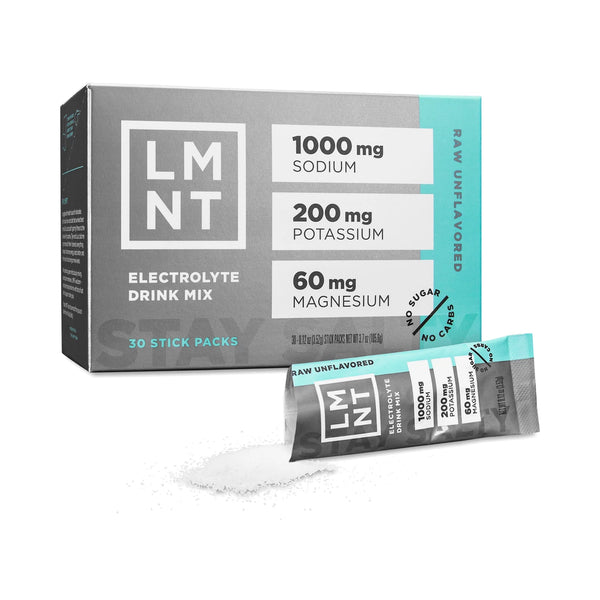 LMNT Electrolytes - RAW Unflavored Salt 30 servings