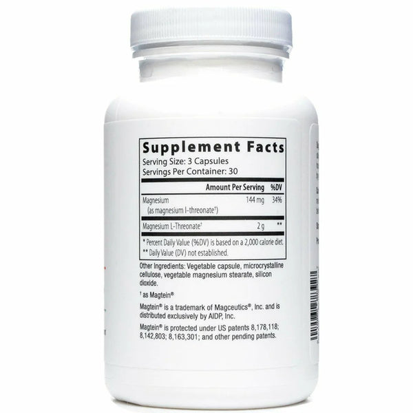 Magtein - Magnesium L-Threonate - 90 Capsules (Special Order only)