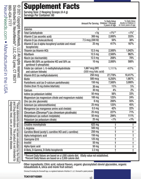 SpectrumNeeds -Lemon 60 Servings