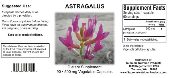 Astragalus - 90 Vegetable Capsules