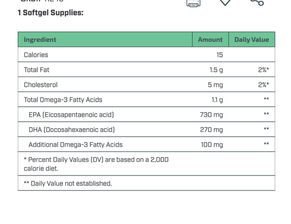 Omega Pure EPA-DHA 1000 - 120 Capsules