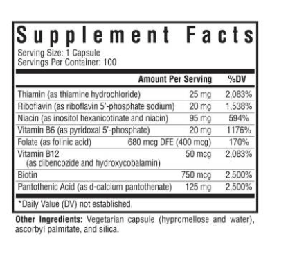 B Complex Plus Methyl Free 100 capsules