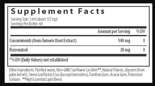 Resveratrol Curcumin, Liposomal 6oz (SPECIAL ORDER ONLY)