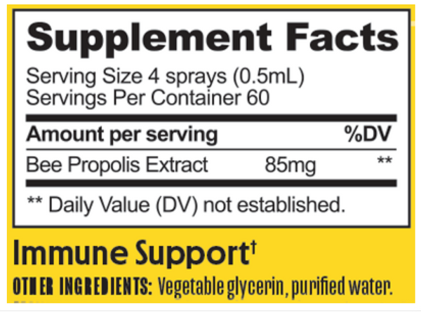 Propolis Immune Support, Daily throat spray 1.06 fl oz