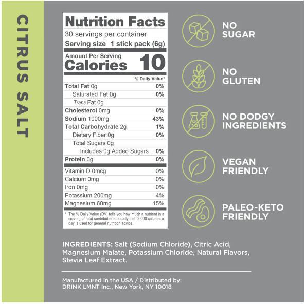 LMNT Electrolytes - Citrus Salt 30 servings