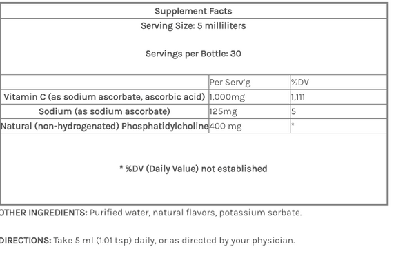 Vitamin C, liposomal - Empirical Labs 5 oz.